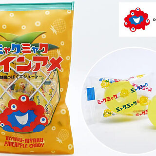 パインアメと万博公式キャラ「ミャクミャク」がコラボ。万博会場で限定