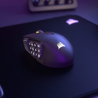 マウス・トラックボール CORSAIR SCIMITAR ELITE WIRELESS SE MMO Corsair、16個のプログラマブルボタンを搭載したマウス「SCIMITAR