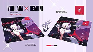 ふもっふのおみせ、YukiAimとプロゲーマーDemon1がコラボしたマウスパッド2種を発表。8,280円から。