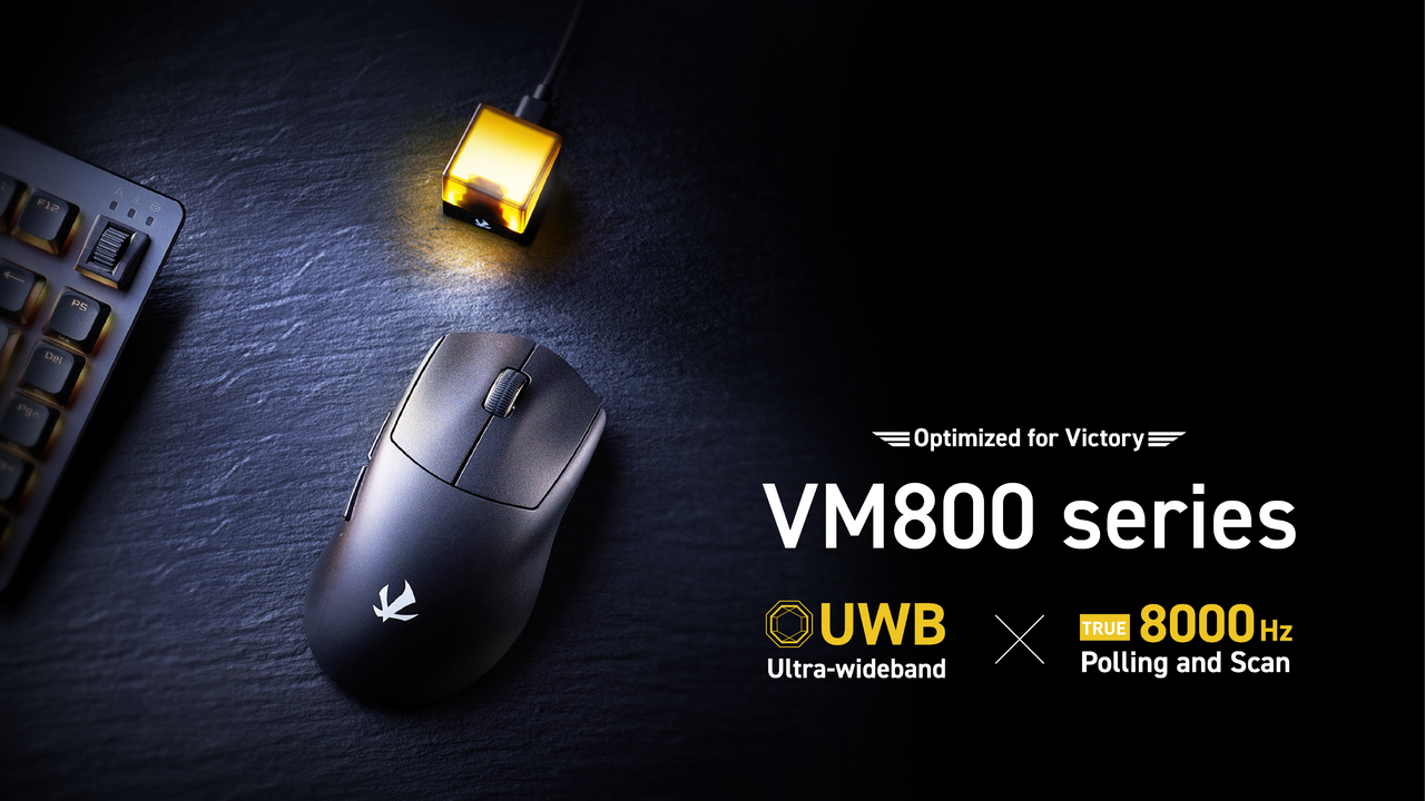 エレコム、世界初のUWB通信搭載ゲーミングマウス「VM800シリーズ」を発表