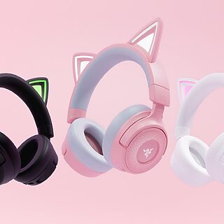 Razer、猫耳デザインの新型ゲーミングヘッドセット「Kraken Kitty V3