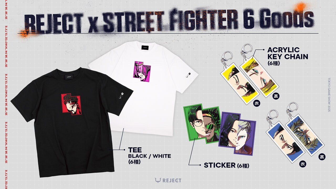 REJECT、TGS 2025でストリートファイター6コラボグッズを先行販売